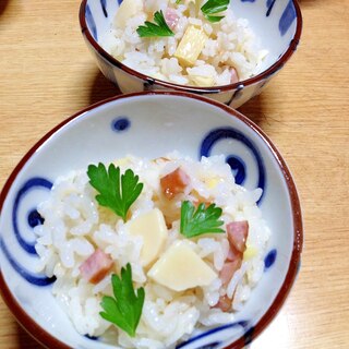 洋風・コンソメ風味でたけのこ御飯